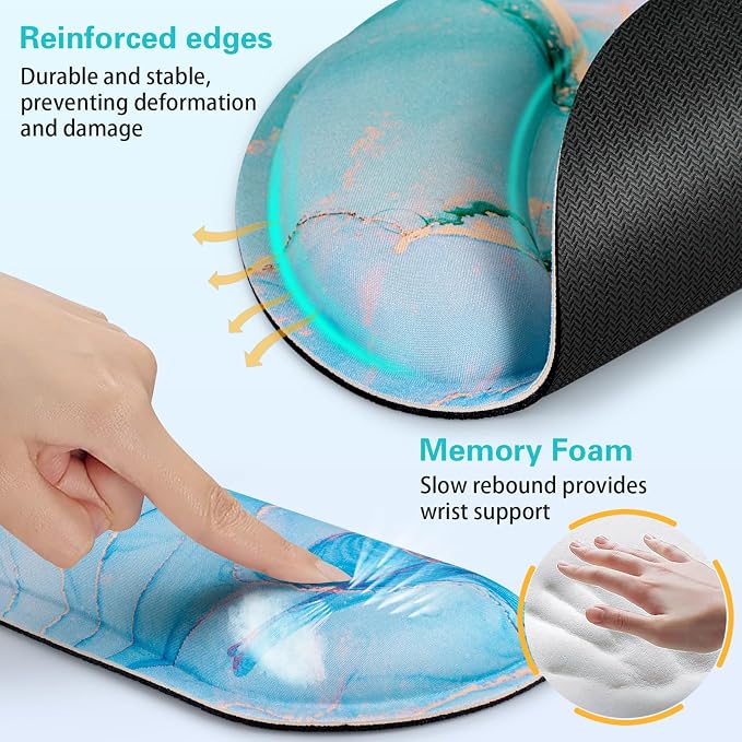 Mouse Pad Blue, 3-in-1 Mouse Pad - Image 5