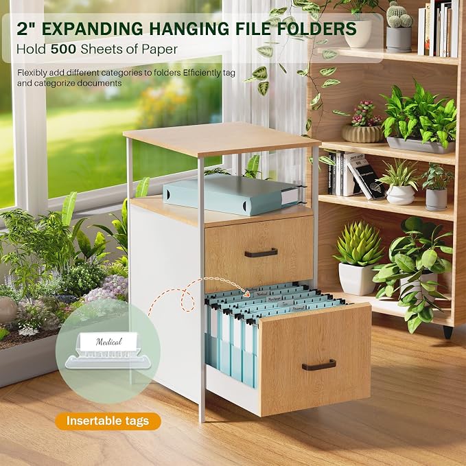 12 Pack Hanging File Folders, Plastic File Folder Hanging - Image 3