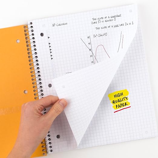 Five Star Spiral Notebook + Study App, 1 Subject, Graph Ruled Paper, 8-1/2" x - Image 5