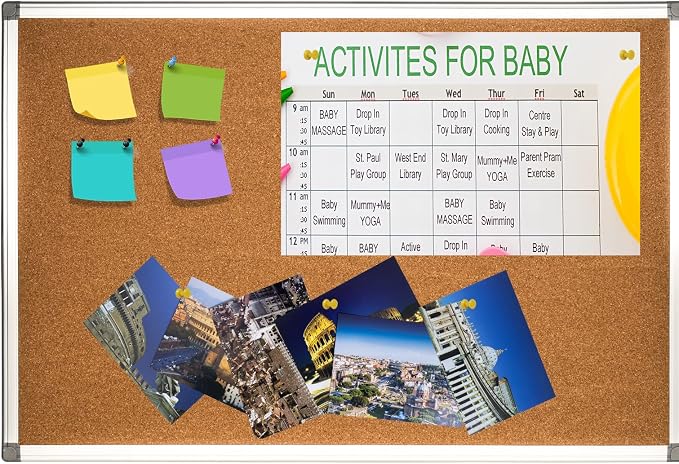 Cork Bulletin Board, Bulletin-Boards, Notes Board, Memo Board, 18 x 24inch - Image 9