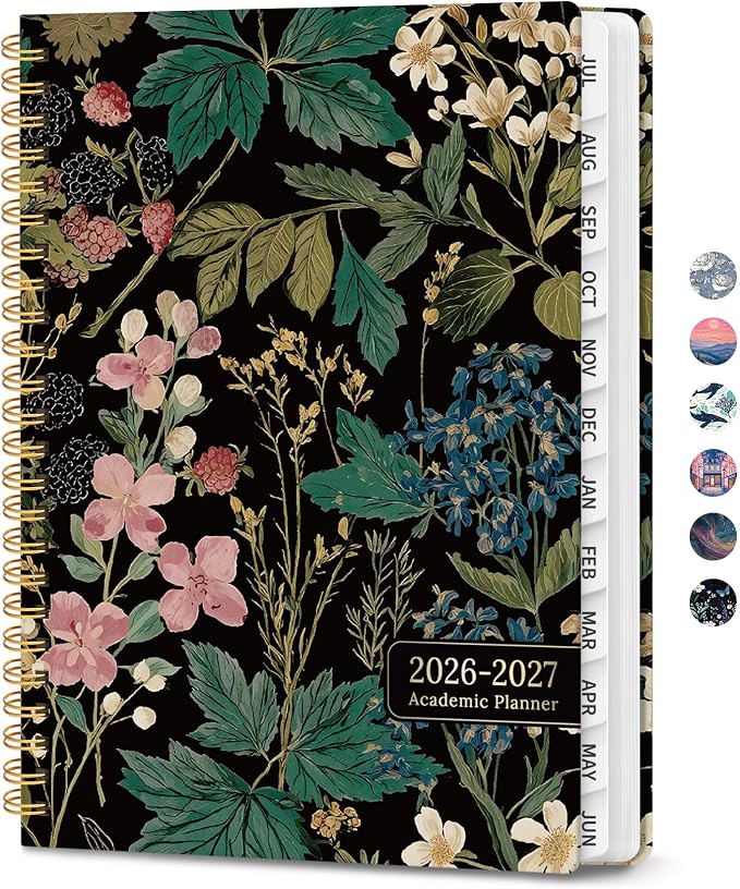 Planner 2026-2027, Hardcover Monthly and Weekly Academic Planner July 2026 by Zotia