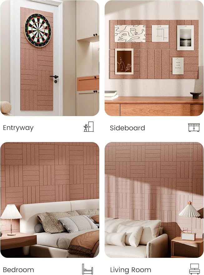 Bumusty Large Cork Board Alternative-36 x 24" Felt Bulletin Board Tiles - Image 5