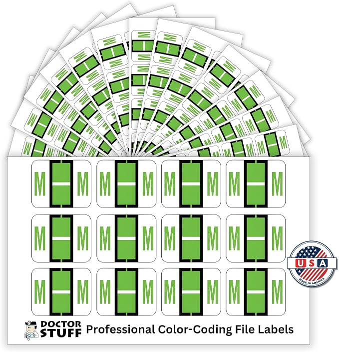Doctor Stuff - File Folder Labels, Alphabet Letter M Stickers, Compatible - - Image 2