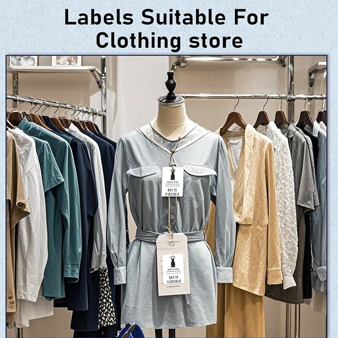 M100 Square Label 1.96'' x 3.14'' (50x80mm), Compatible with Label Maker M110/ M220/ M221/ M120/ M250/M260, White, 100 Labels/Roll, Multi-Purpose Adhesive Thermal Labels, Black on White-DeskLoop Office