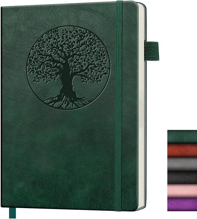 Lined Journal Notebook, A5 Leather Vintage Journals by ALKALO