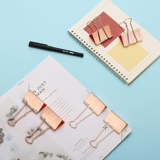 Mr. Pen- Metal Binder Clips, 2 Inches, Extra Large Size | Rose Gold Binder - Image 7