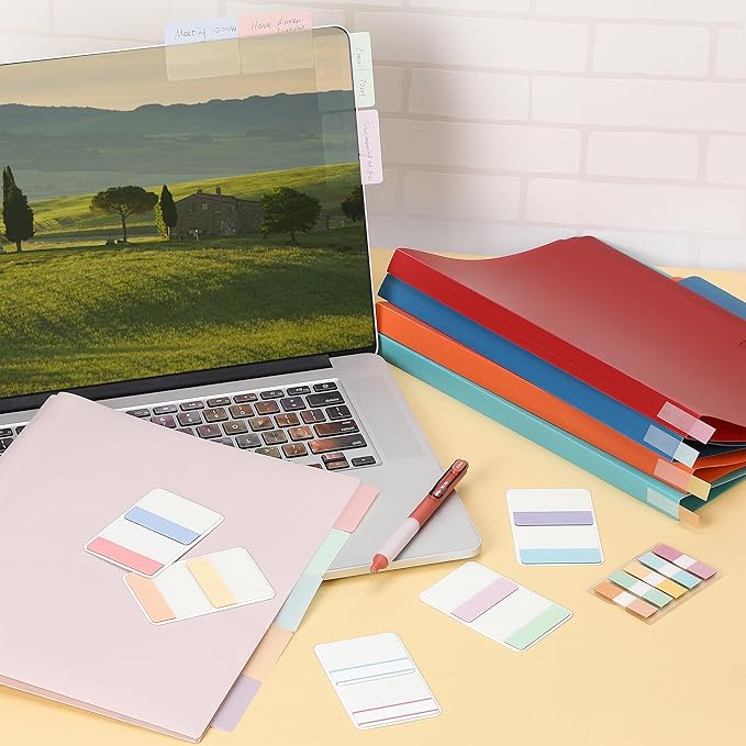Mr. Pen- Sticky Index Tabs, 500 Pcs, 21 Sets, Colorful Sticky Tabs for Notebooks, Page Markers, Page Tabs for Binders, Page Tabs Sticky Tabs for Books, Notebook Tabs, Back to School Supplies-DeskLoop Office