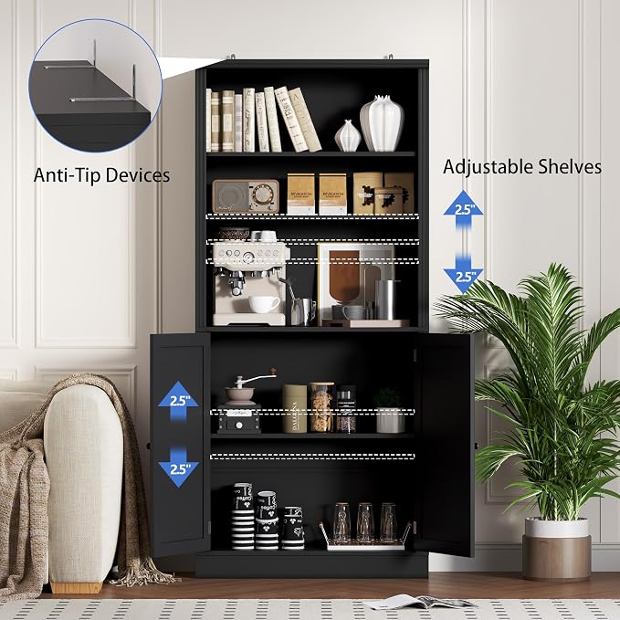 BORNOON 71.4" Tall Bookshelf - Image 5