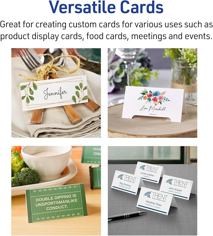 Avery Printable Tent Cards, 3.5" x 11", Ivory - Image 5
