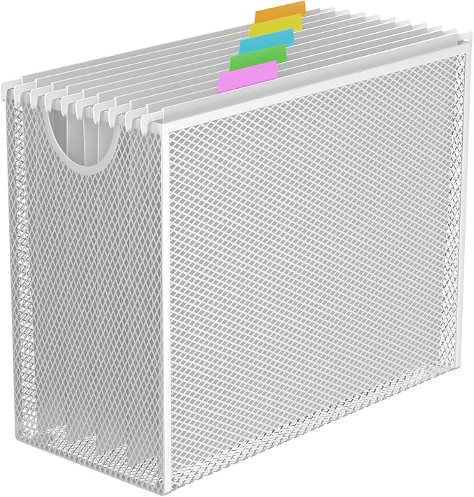 Hanging File Organizer, Letter-Size File Holder Filing Box by GoldOrcle