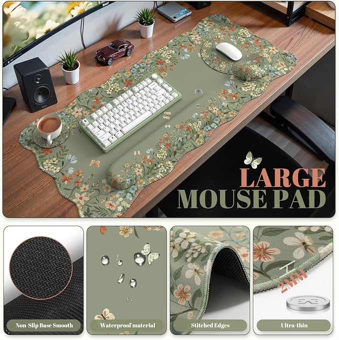 iCasso Desk Mat Set, Large Mouse Pad - Image 2