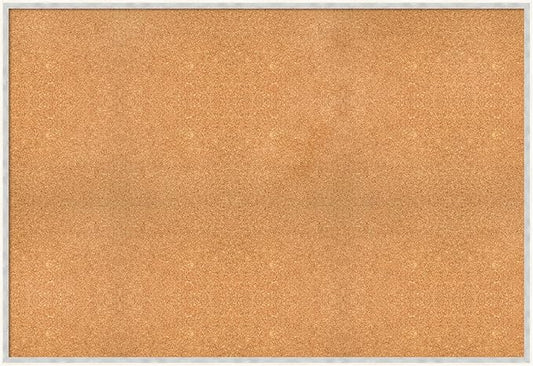Amanti Art Natural Cork Board for Wall, 35x51 Vision Board with White Frame, Oversize Corkboard Office Decor for Home Organization, Modern Corkboard Pinboard to Display Items for Home Organization in-DeskLoop Office