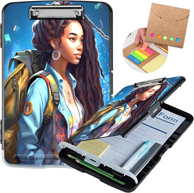 Clipboard with Storage, Storage Clipboard with Pen Holder, Heavy Duty Plastic by Unknown