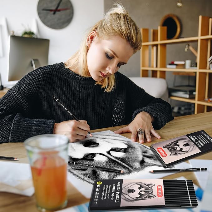 GETHPEN Professional Drawing Sketching Pencil Set - Image 6