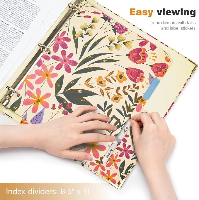 Ospelelf 3 Ring Floral Binder - Image 7