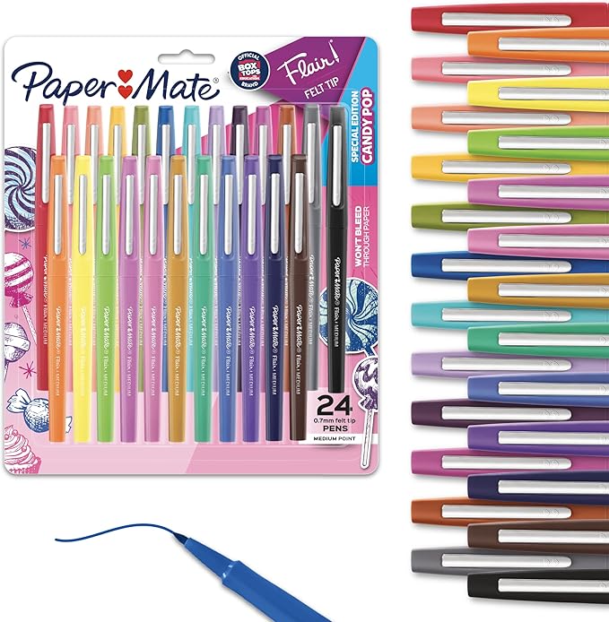 Paper Mate Flair Felt Tip Pens, Medium Point, Teacher Supplies, Arts & Crafts by Unknown