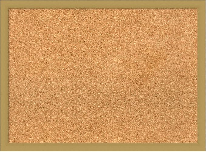 Amanti Art Natural Cork Board for Wall, 22x30 Vision Board with Gold Frame, Medium Corkboard Office Decor for Home Organization, Casual Corkboard Pinboard to display items for home organization-DeskLoop Office