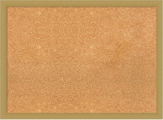Amanti Art Natural Cork Board for Wall, 22x30 Vision Board with Gold Frame, Medium Corkboard Office Decor for Home Organization, Casual Corkboard Pinboard to display items for home organization-DeskLoop Office