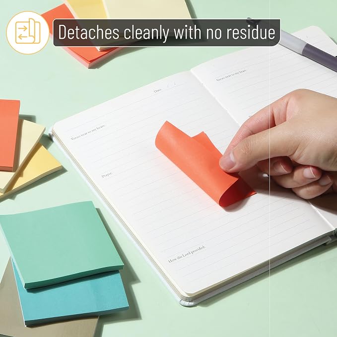 Mr. Pen- Sticky Notes, 12 Pads, 600 Sheets, Retro Colors | Sticky Notes Bulk - Image 5