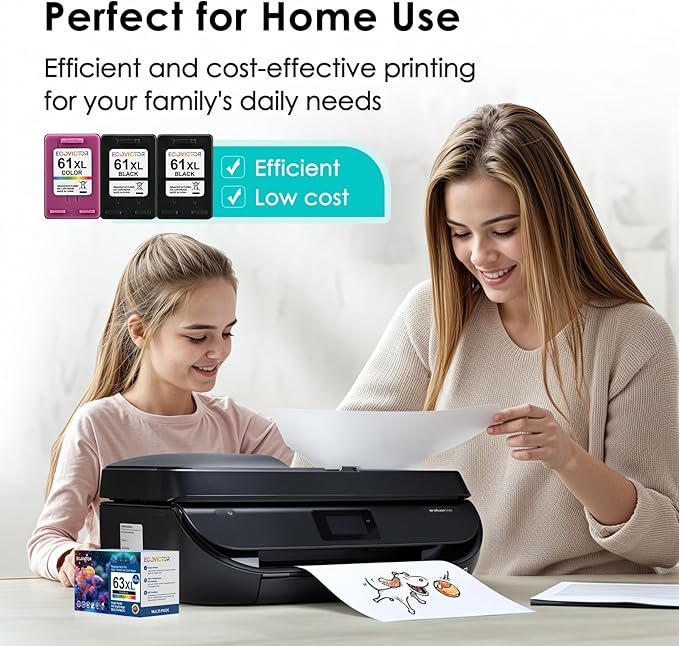 61XL Ink Cartridge Black Color Combo Pack (3-Pack) Replacement for HP Ink 61 XL HP61XL HP61 for 4500 5530 4630 2540 4502 5535 3510 3050 4635 4632 2514 2542 4610 2620 1510 1000 1010 Printer-DeskLoop Office