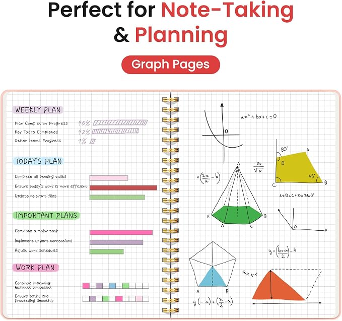 Taja Graph Spiral Journal Notebook - Image 3