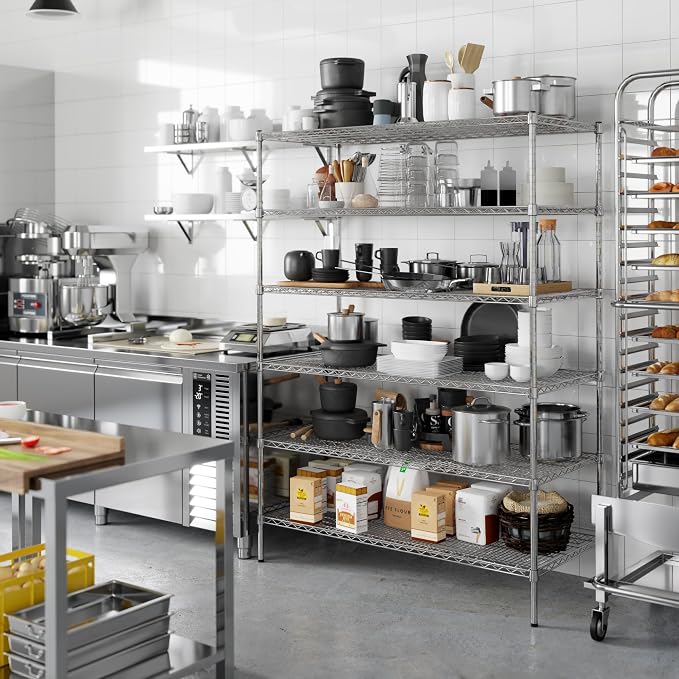 Regal Altair 24" Deep x 54" Wide x 74" Height Wire Shelving Kit | 6-Tier | NSF - Image 5