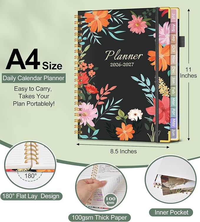 Academic Planner 2026-2027, Hardcover Weekly and Monthly Calendar Planner from - Image 5