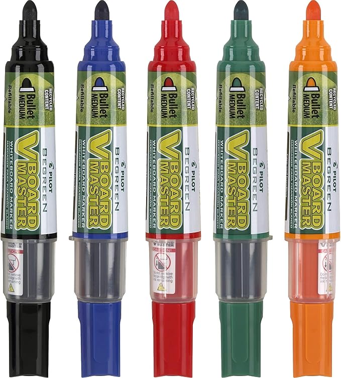 PILOT V Board Master Refillable Dry-Erase Markers, Bullet Tip - Image 3