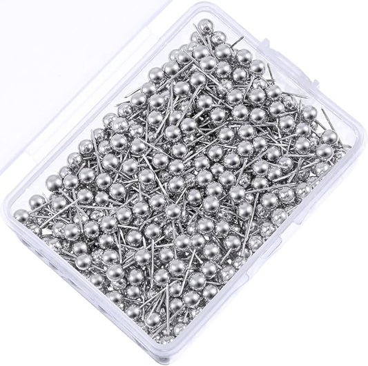 WILLBOND 500 Pack Map Push Pins Map Tacks Small Round Head Push Pins Thumb Tacks by Willbond+Technology+Limited