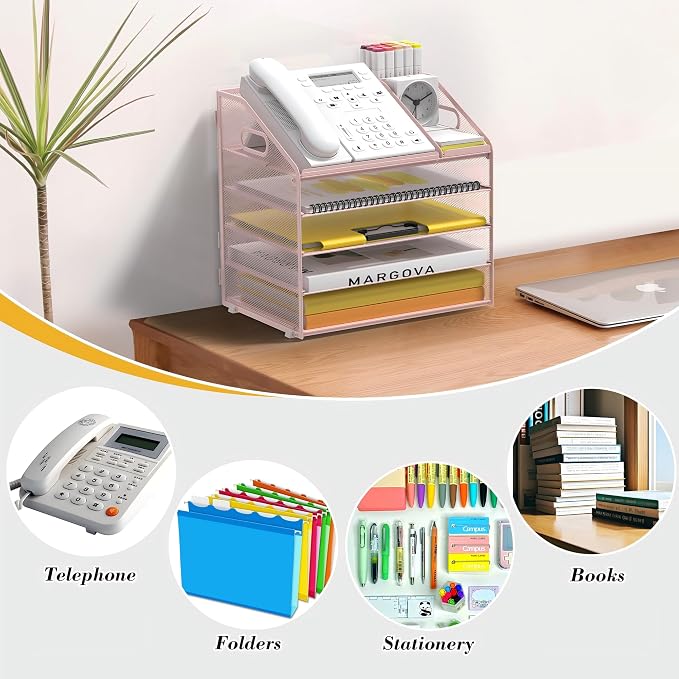 Letter Tray Paper, 5 Tier Desk Organizer - Image 5