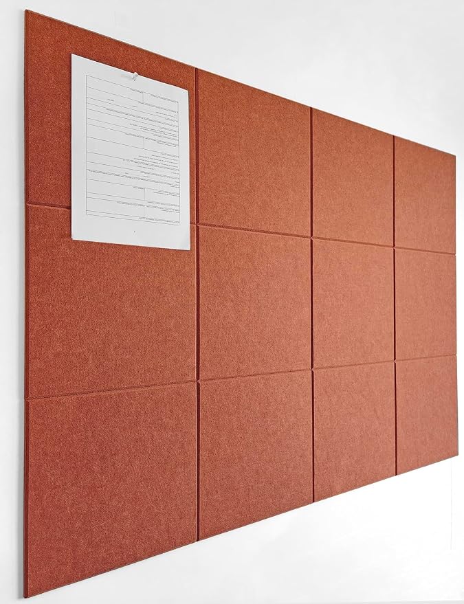 Felt Wall Tiles | Large Cork Board Alternative | Aesthetic Felt Bulletin Board by DesignerManufacturerofInnovativeBulletinBoardSolutionsforHomeOffice