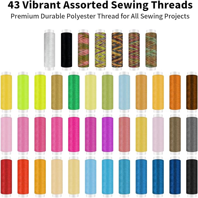 GABTRUK 304PCS Adult Sewing Kit, 43 Colors Thread & Ergonomic Scissors - Image 3
