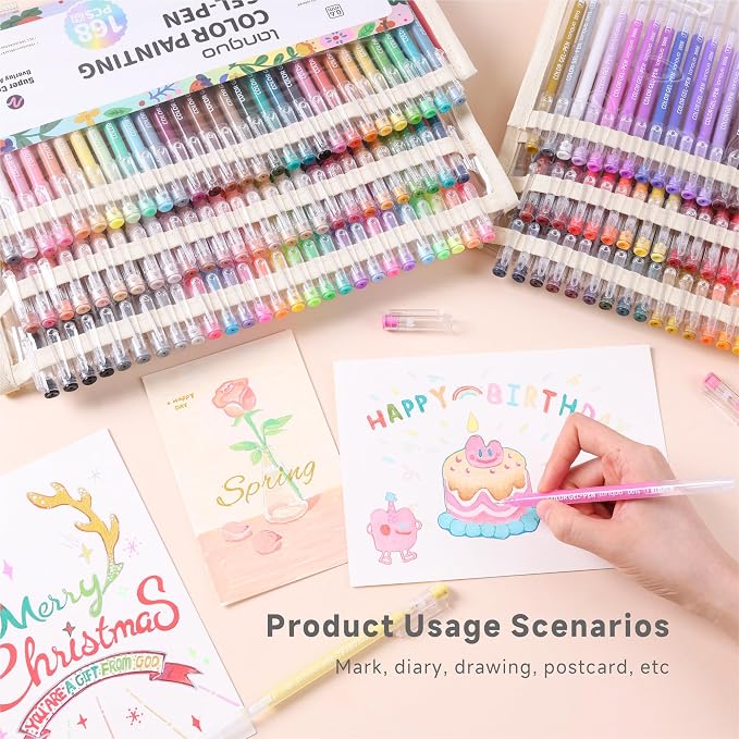 languo 168 PCS Acrylic Gel Pens - Image 7