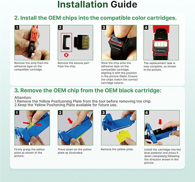 923 Ink Cartridges Combo Pack Without Chip High Yield Compatible for HP 923 Ink Cartridges 923XL Work for OfficeJet Pro 8130e 8135e 8139e 8138e 8120e 8122e 8124e (4 Pack, Black Cyan Magenta Yellow)-DeskLoop Office