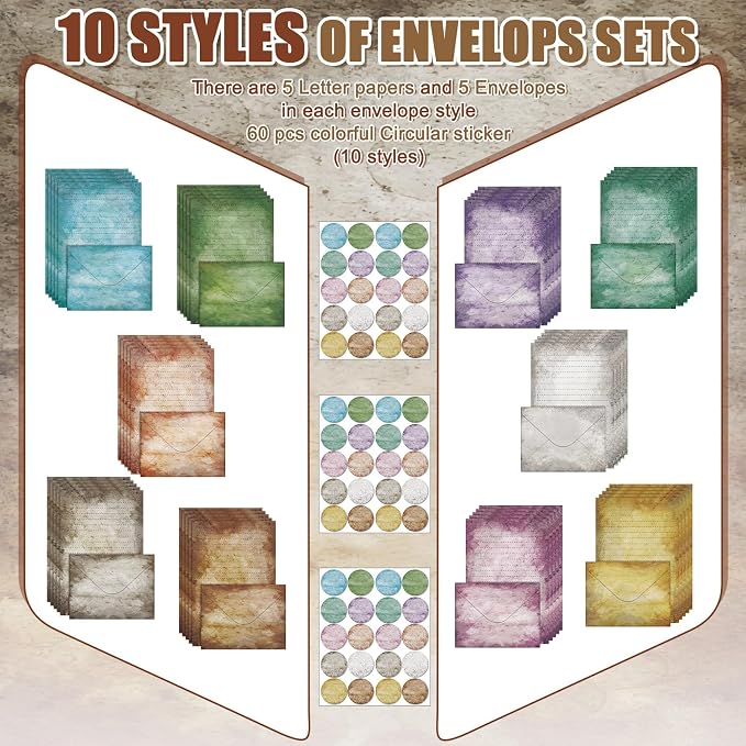 TaoBary 160 Pcs Stationery Paper Set 50 Double Sided Stationery Papers - Image 4