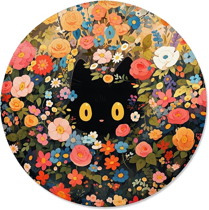 ITNRSIIET Round Mouse Pad with Stitched Edge Premium-Textured Waterproof by +ITNRSIIET