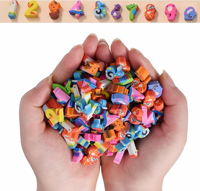 300PCS Mini Cute Pencil Erasers by QDXATIVP