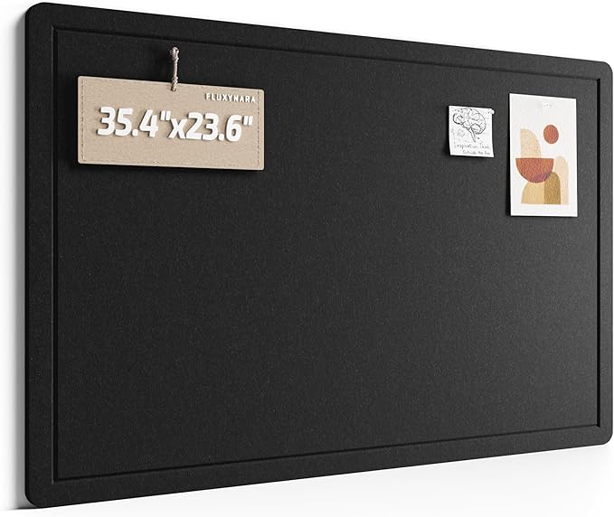 Fluxynara Bulletin Board, 35.4" x 23.6" Cork Board Alternative by FLUXYNARA