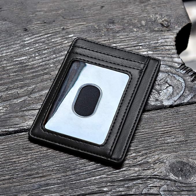 Buffway Slim Minimalist Front Pocket RFID Blocking Leather Wallets - Image 3