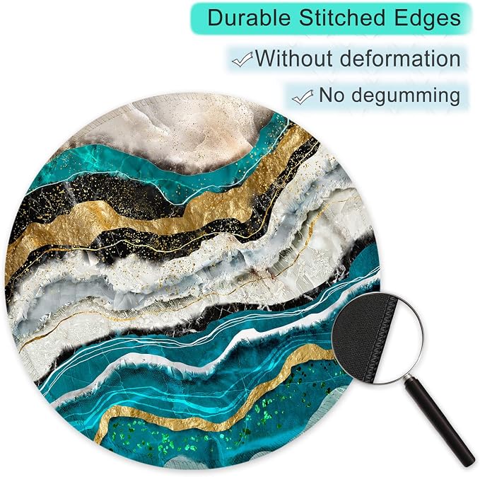 ITNRSIIET Round Mouse Pad with Stitched Edge Premium-Textured Waterproof - Image 5