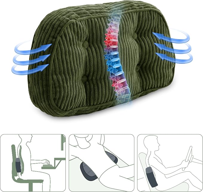 HIGOGOGO Lumbar Support Pillow for Recliner Chair/Accent Chair/Couch/Office - Image 3