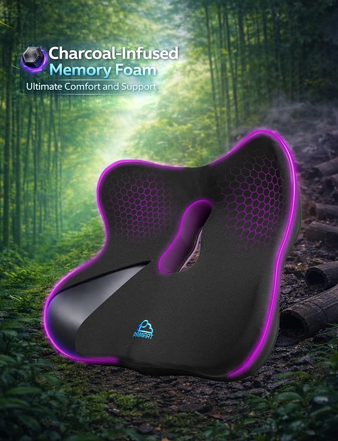 Memory Foam Seat Cushion for Pressure Relief, Ergonomic Office Chair Cushion - Image 8
