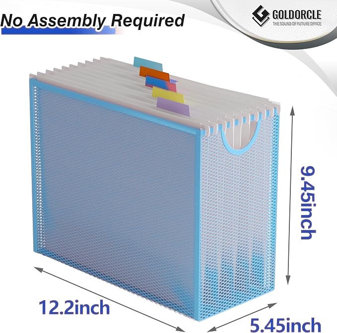 Hanging File Organizer, Letter-Size File Holder Filing Box - Image 2