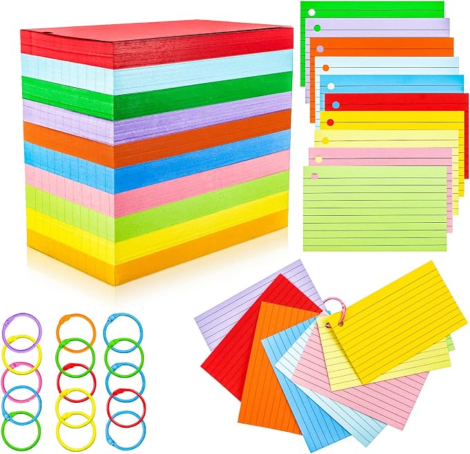 600Pcs Colored Index Cards 3x5 Inch Flash Cards - Image 7