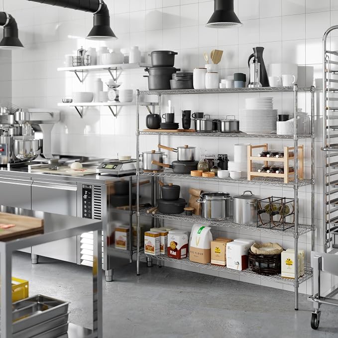 Regal Altair 14" Deep x 60" Wide x 64" Height Wire Shelving Kit | 5-Tier | NSF - Image 6