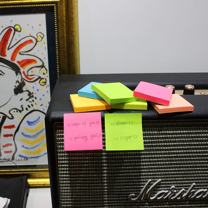 Sticky Notes 3x3 Inches, Bright Colors Self-Stick Pads, 48 Pads/Pack - Image 6
