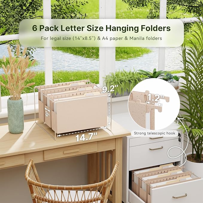 XINGIA Legal Size Hanging File Folders, Extra Capacity 3 Inch Expandable File - Image 2