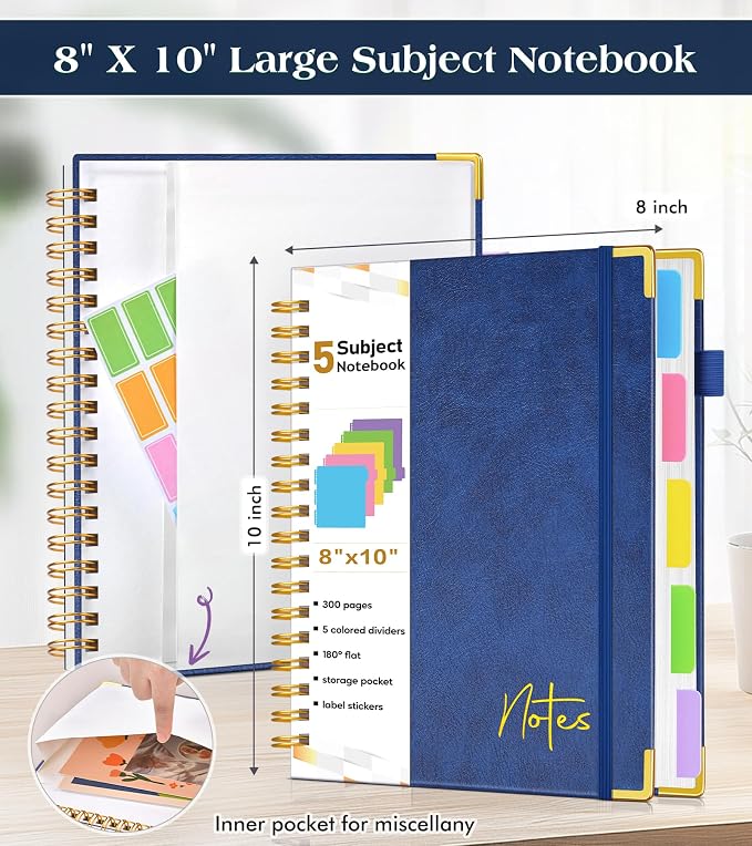 5 Subject Graph Paper Notebook - Image 4