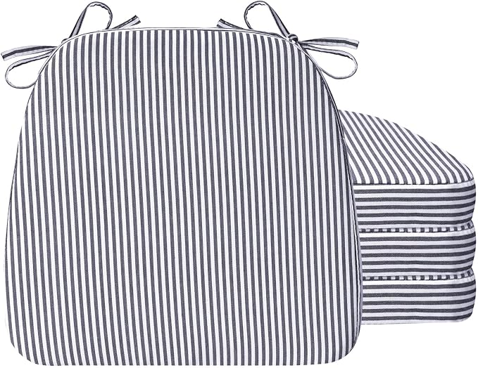AAAAAcessories D-Shaped Chair Cushions, Featuring Ties and Removable, by AAAAAcessories