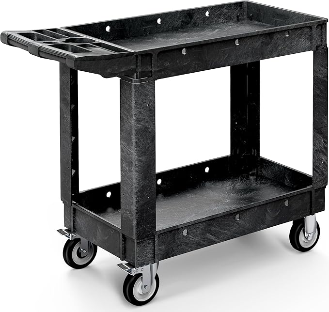 YITAHOME Black Utility Cart on Wheels, 550 lbs Capacity, 40 x 17 Inch | Rolling by YITAHOME